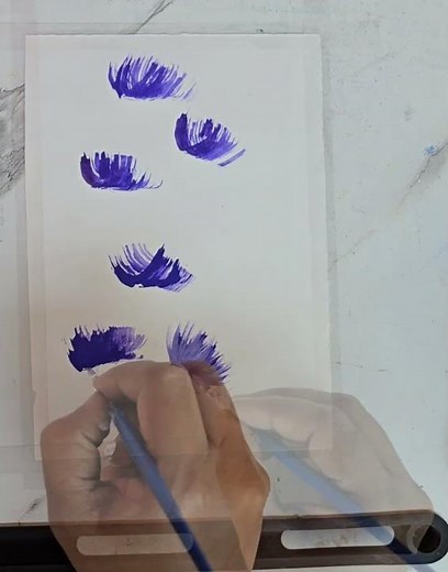 Easy painting for kids with toothbrush