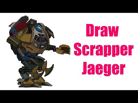 Drawing Scrapper Jaeger - Pacific Rim: Uprising (Speed Painting)