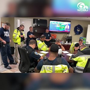 PRAY FOR FIRST RESPONDERS | Slidell Police Chaplain Jeff Nave says a prayer with some of their officers, who are awaiting the landfall of Hurricane Ida. Hurricane Ida is hours away from landfall and is expected to be a catastrophic category 4 storm. Watch WDSU team coverage here >> https://bit.ly/3jnz5Ou | WDSU News