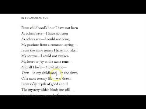 Alone by Edgar Allan Poe | Dramatic Read Aloud