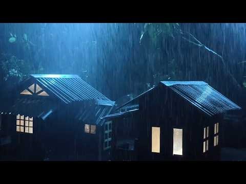 (No Ads) Heavy Rain & Thunderstorm Sounds for Sleep | Intense Thunder on Old House at Night #rain