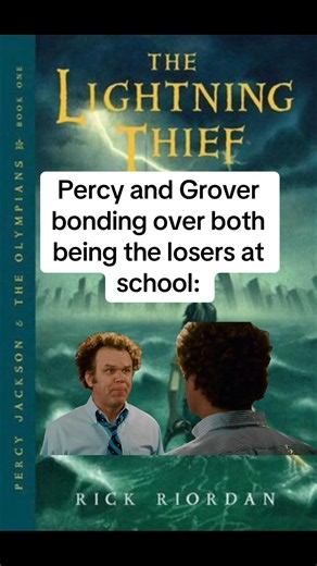 Percy and Grover bonding over both being the losers at school: