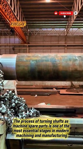 Precision Shaft Turning for Industrial Machinery‼️#technology #shorts