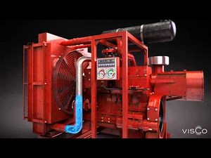 Gas flowing through compressor pipes - 3d animation