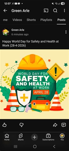 Happy World Day for Safety and Health at Work (28-4-2026) #shorts