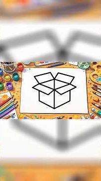 Step by Step: Let's Draw a 3D Box #learntodraw #drawinglessonsforkids #stepbystepdrawing