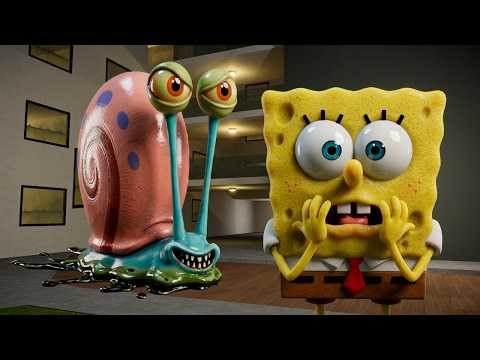 GARY IS EVIL?! Patrick Star & Sandy Rescue Sponge In Garry's Mod Hotel