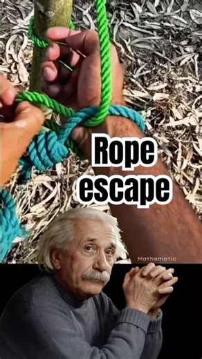 He escaped the rope in seconds 😳 rope trick #shorts sigma physics teacher