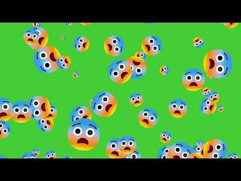 Fearful Face Emoji Animation 😨 | Green Screen | HD | ROYALTY FREE