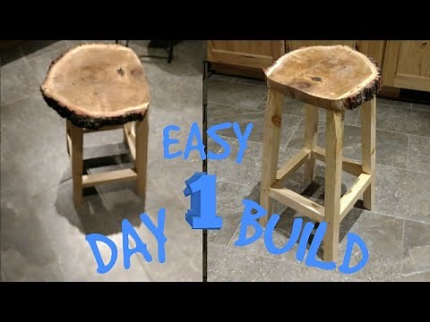 how to make a Live edge bar stool | woodworking | DIY