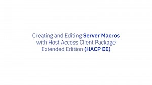 Creating and editing server macros with HACP EE