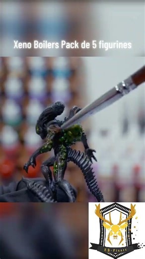 Je peins un Xénomorphe imprimé en 3D 👽 Résultat final #miniaturepainting #alien #xenomorph #ebpixart