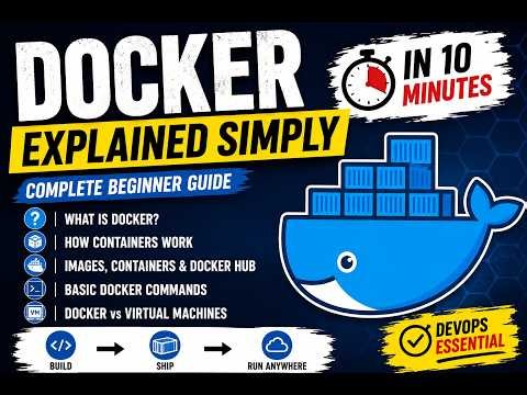 🐳 Docker Explained Simply | Complete Beginner Guide for DevOps & Cloud Engineers