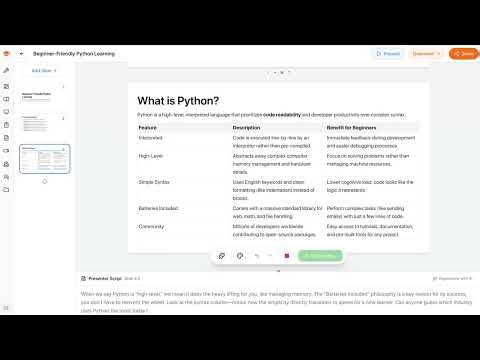 TutorFlow Slide Generator: Create Teaching Slides with AI in Minutes