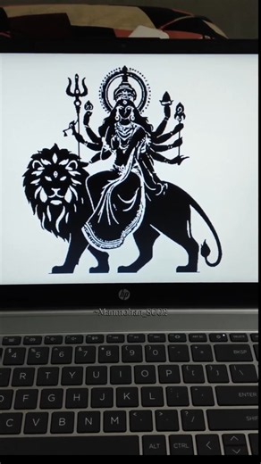 I Drew Maa Durga Using Python 🐍🔥 | Python + OpenCV | Coding Art