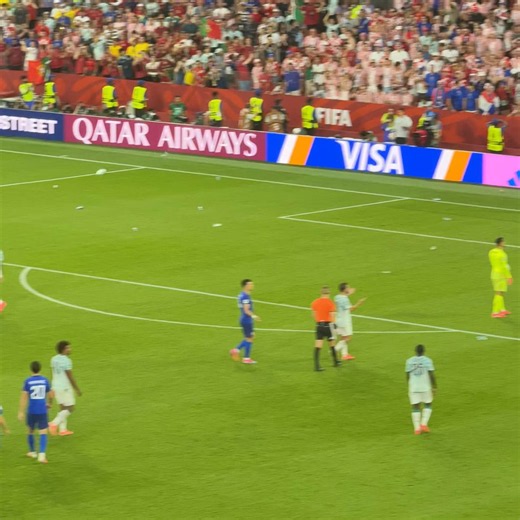 Emotions are high inside Toronto Stadium after a late Croatia goal is overturned. Some fans reacted by throwing bottles and debris toward the pitch before security and police moved in to restore order. #FIFAWorldCup #WeAreToronto