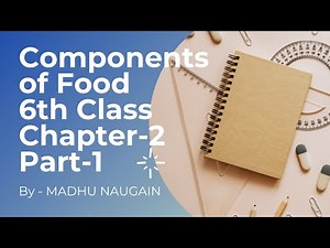 Components of Food || 6th class Science Chapter -2 || Part-1 || By - Madhu Naugain