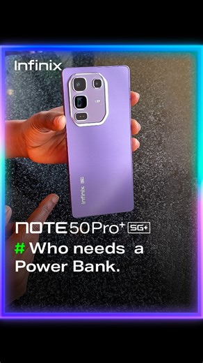 With 100W fast charger and reverse wired charging on the NOTE50Pro , you don’t just stay powered, you power others too! #infinix #fastcharger #fastcharging #treding #levelup | Infinix Mobile