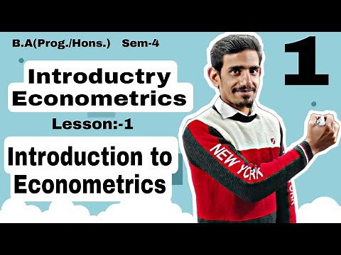 #1 Introduction to Econometrics | Introductory Econometrics | Lesson:-1, Du/Sol/ignou