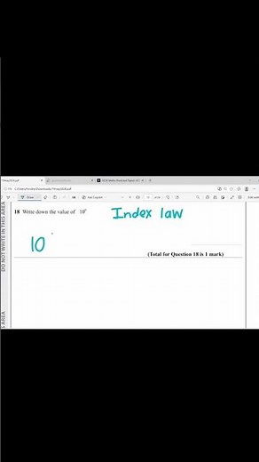 Applying an index law #gcse #maths #gcsemaths #indexlaws #surds_and_indices #mathsexam #edexcel