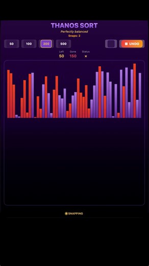 Thanos Sort: The Algorithm That Sorts by Continually Deleting Half Your Data
