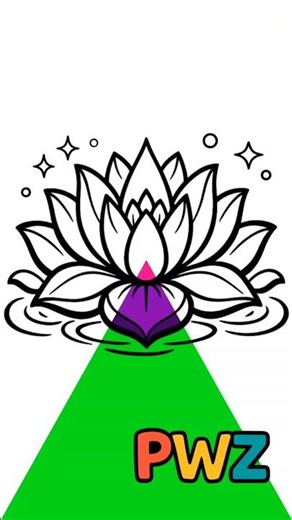 LOTUS FLOWER | Super Fast Coloring Transformation ⚡🎨