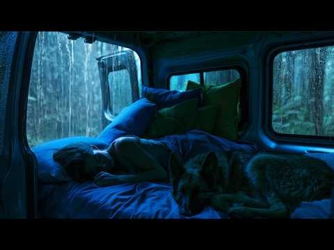 Rainy Night Ambience 🌧️ Thunderstorm Sounds by the Car Window | Deep Sleep