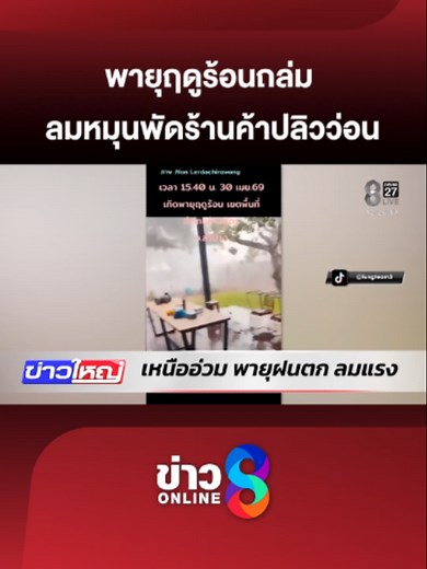 พายุฤดูร้อนพัดถล่ม อ.ห้างฉัตร จ.ลำปาง ลมแรงจัดซัดร้านค้าและบ้านเรือนพังเสียหายยับเยินช่วงเย็นวานนี้ ขณะที่ อ.คลองลาน จ.กำแพงเพชร เจอวิกฤตพายุฝนกระหน่ำหนัก ลมกระโชกแรงจนมองไม่เห็นทาง #ข่าวใหญ่ช่อง8 #พายุฤดูร้อน #ลำปาง #กำแพงเพชร #ห้างฉัตร #คลองลาน #ลมกระโชกแรง #ภัยธรรมชาติ #ข่าววันนี้ #ข่าวช่อง8 #ข่าวช่อง8ที่นี่ของจริง #ข่าวออนไลน์ช่อง8 #ข่าวTiktok