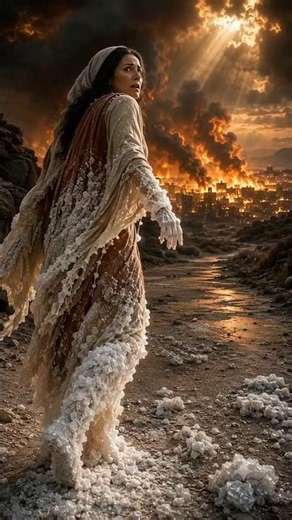The Woman Who Turned Into A Pillar Of Salt #Bible #BibleStory #LotsWife #PillarOfSalt #Genesis19