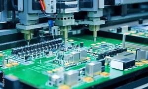 Industrial Robotics in High-Precision PCB Assembly Stock Video