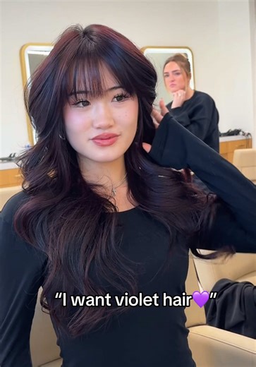 Brunette Haircolor Formula for Gorgeous Violet Tones