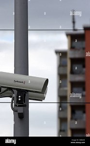 Video cameras for monitoring and residential building in Berlin Stock Photo - Alamy