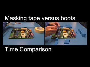 Comparing conformal coating masking boots versus tapes