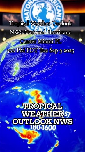 Tropical Weather Outlook NWS National Hurricane Center Miami FL 500 PM PDT Tue Sep 9 2025#TropicalStorm #Hurricane #Fypage #WeatherAlert #TropicalUpdate