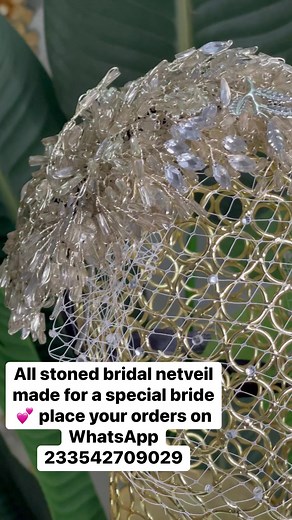 1.1K views | All stoned bridal netveil made for a special bride  place your orders on WhatsApp 233542709029#xterbeadsaccessoriesgh#ghanawedding#eastlegon#americanhouseghana | Xter Beads & Accessories | Facebook