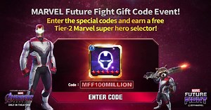 3.5K reactions · 1K shares | MARVEL Future Fight Gift Code Event! Enter the special codes and earn a free Tier-2 Marvel super hero selector NOW! | Marvel Future Fight | Facebook