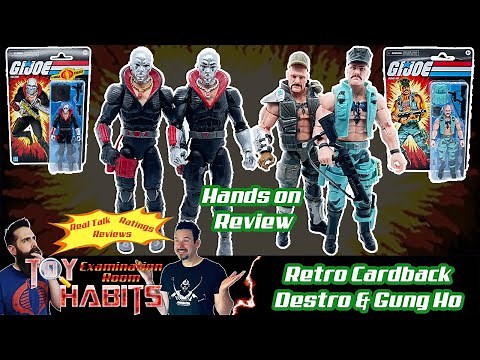 Gung-Ho & Destro GI Joe Classified Series Retro Cardback Walmart Exclusive Review & v1 Comparisons