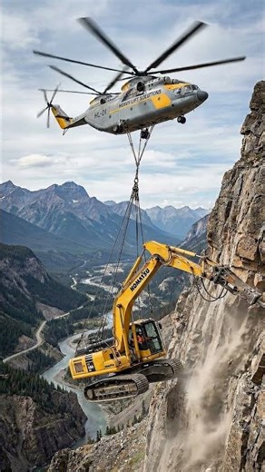 Helicopter Assists Cliff Drilling | Extreme Engineering at Heights