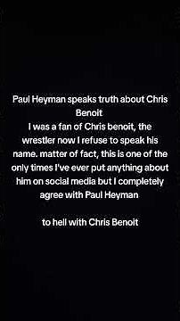 Chris Benoit: Great in the Ring, Unforgivable Outside It