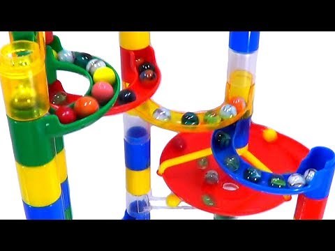 Giant Marble Maze Run with Colorful Gumballs!