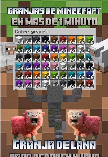 Cómo construir una granja de lana en Minecraft