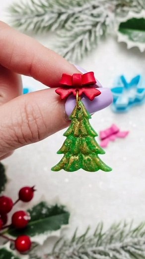 New Bow post finding mockups have made their way to the shop. Top your earrings with bows!  I have created two styles each in four sizes to meet your needs. ☺️ Video of a polymer clay bow cutter used to top a polymer clay Christmas tree earring by blessed Beach Girl Co. | Kyleen Kiger Smith | Facebook