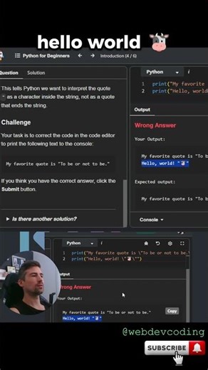 Hello World 🐮Cow Emoji