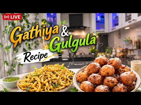 🔴LIVE Gathiya & Gulgula Recipe 🤤 | Must Watch | Sushma's kitchen 👩‍🍳