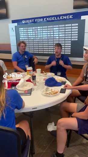 Everyone when our drumline captain walks into the room… #bandofpride #latech #marchingband #louisianatech #godogs #bandcamp #bulldogs #drumline #drummajor #drumlinecaptian #snare #andycomes