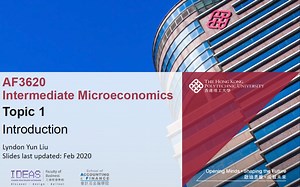AF3620 Intermediate Microeconomics Lecture 4 (HK PolyU香港理工大学 Lyndon)