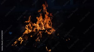 Footage video of Burning garbage on the disposal yard reducing waste on the environment Stock Video