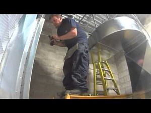 Duct work install for an air compressor #HVAC