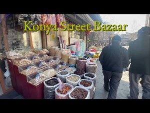 [4K KONYA] Konya Street Bazaar Walking Tour | Konya, Turkey | UltraHD 60fps, Ultra-wide lens