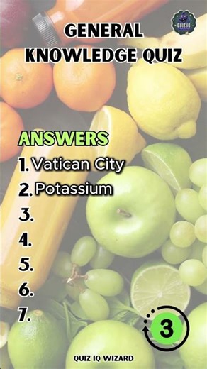 📚 Think You’re Smart? Prove It with This 7/7 GENERAL KNOWLEDGE QUIZ #shorts - Quiz IQ Wizard 🔮